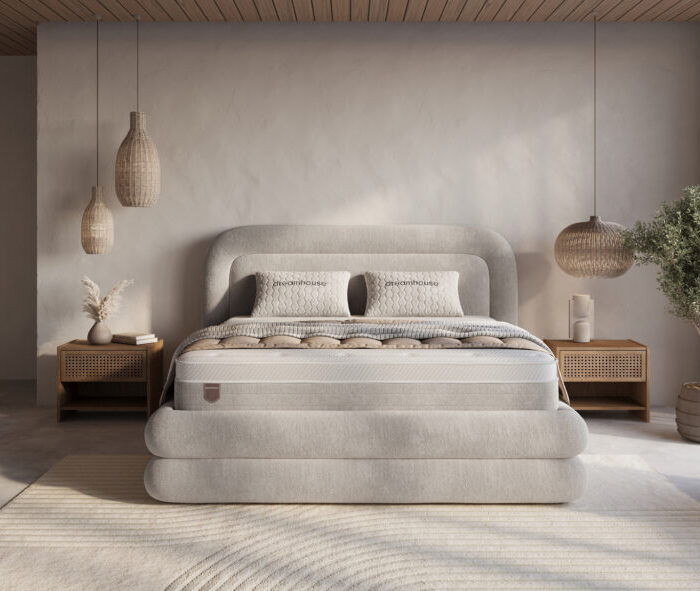 SO Opbergboxspring Halo Zand/Grijs